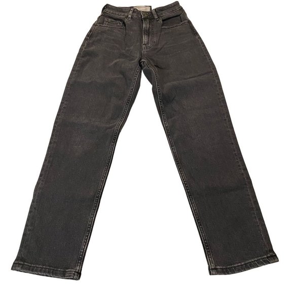 Everlane The Curvy Cheeky‎ Straight Jean Women's Black High Rise Cropped Size 23 - Picture 1 of 16